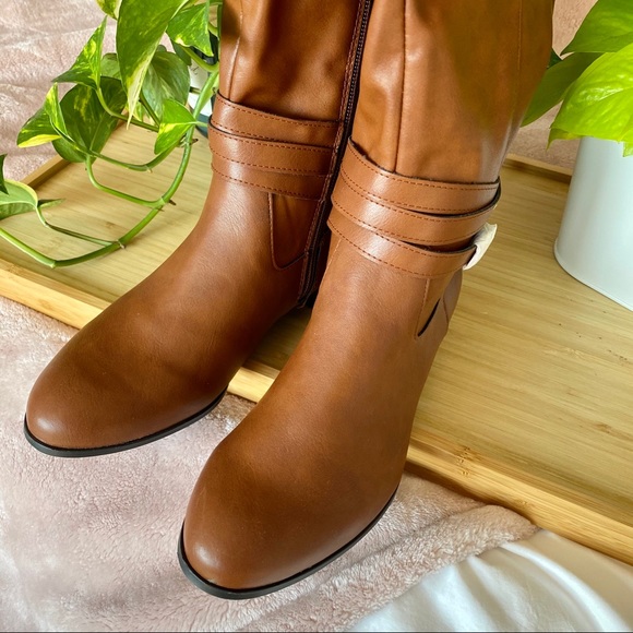 Style & Co Fridaa Knee High Barrel Boots Brown - Picture 4 of 9